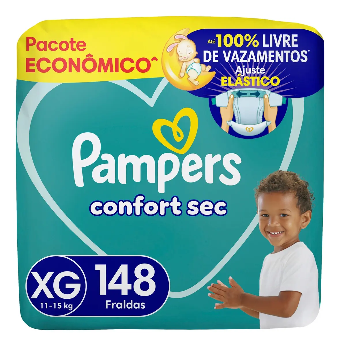 Fralda Pampers Confort Sec Tamanho XG 148 Unidades