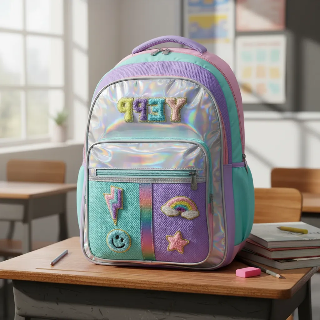 Mochila Escolar Juvenil Rainbow Squad Feminina 2025 Luxo