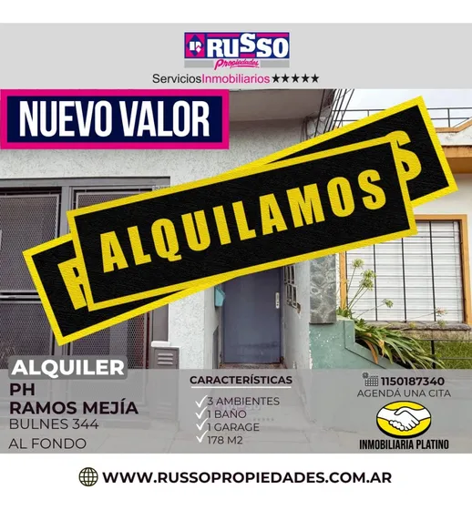 Alquiler Ph 3 Ambientes Ramos Mejia