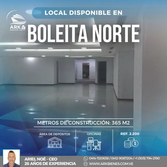 (#1197) Galpón De 365m2 Boleíta Norte