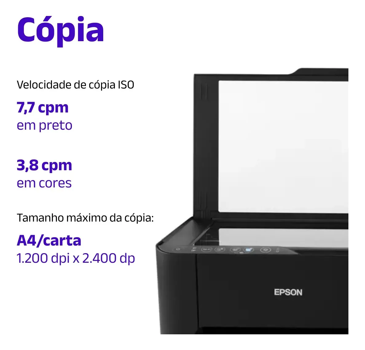 Impressora Multifuncional Cor Epson Ecotank L3250 Preto 127/220v
