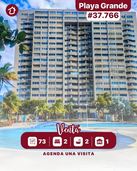 Venta- Apartamento Ubicado En La Urbanización Playa Grande, Catia La Mar, Estado La Guaira.
