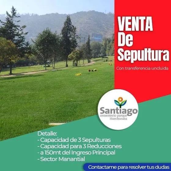 Se Vende Sepultura Sector Manantial A Paso De La Entrada 