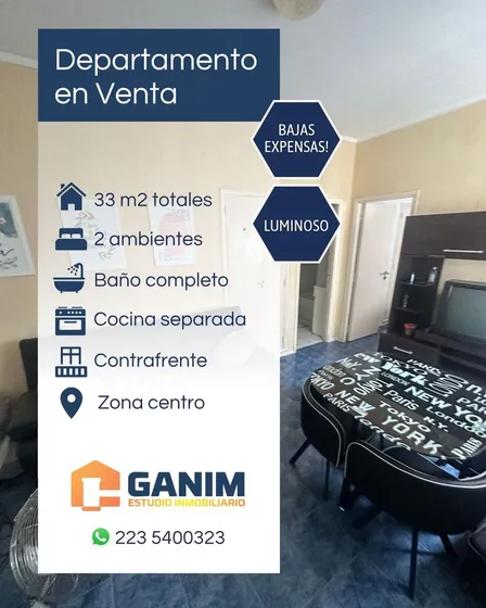 Departamento De 2 Ambientes - Luminoso