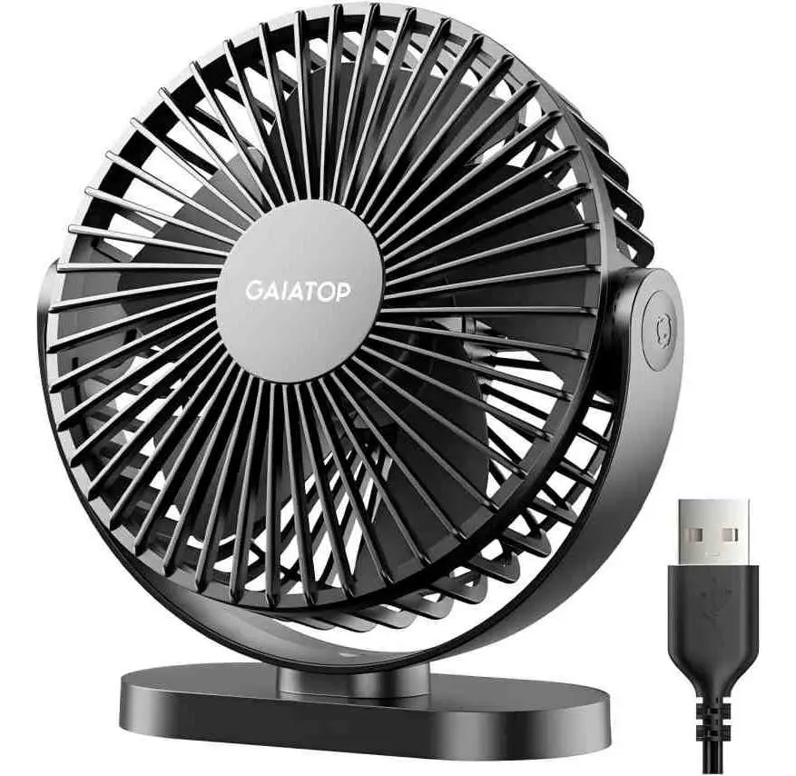 Ventilador Portátil De Mesa 3 Velocidades Ultra Silencioso