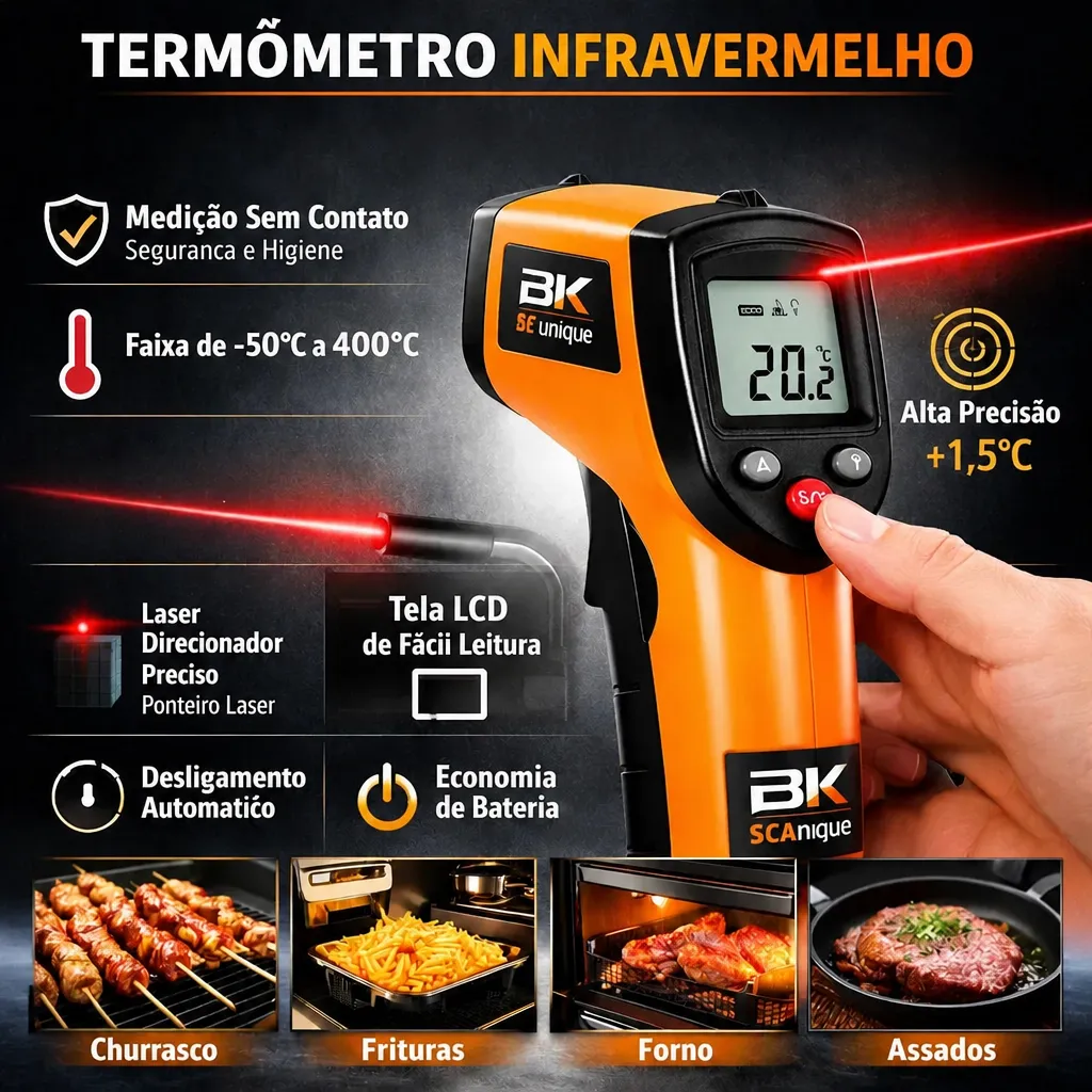 Termometro Laser Digital Industrial Temperatura -50 A 400c -