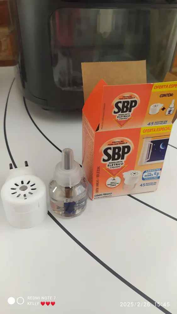 Repelente Elétrico Líquido SBP 45 Noites Novo Aparelho + Refil - Imagem 4
