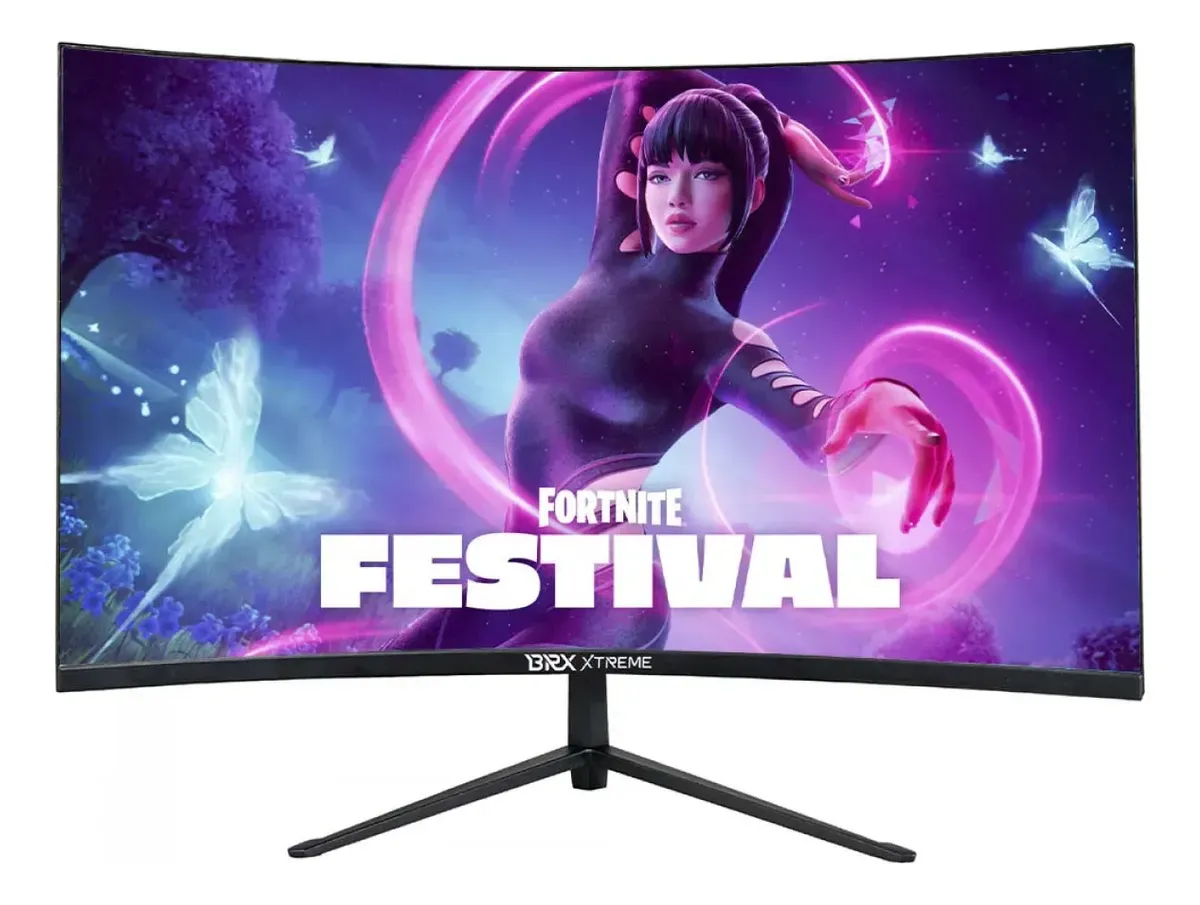 Monitor Gamer Led Brx 24" Fhd 1080p 185hz Curvo Hdmi/dp Va Preto