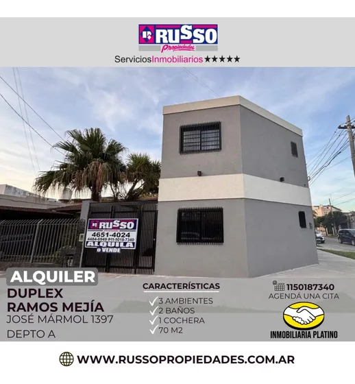 Alquiler Departamento 3 Ambientes Ramos Mejia
