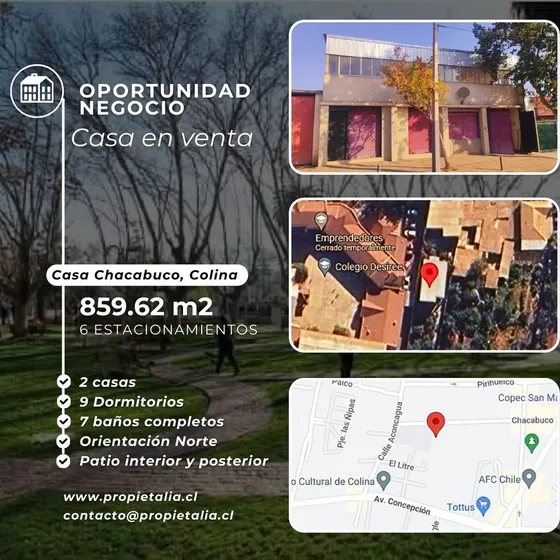 Rebajada! Gran Propiedad Con 2 Casas En El Centro De Colina