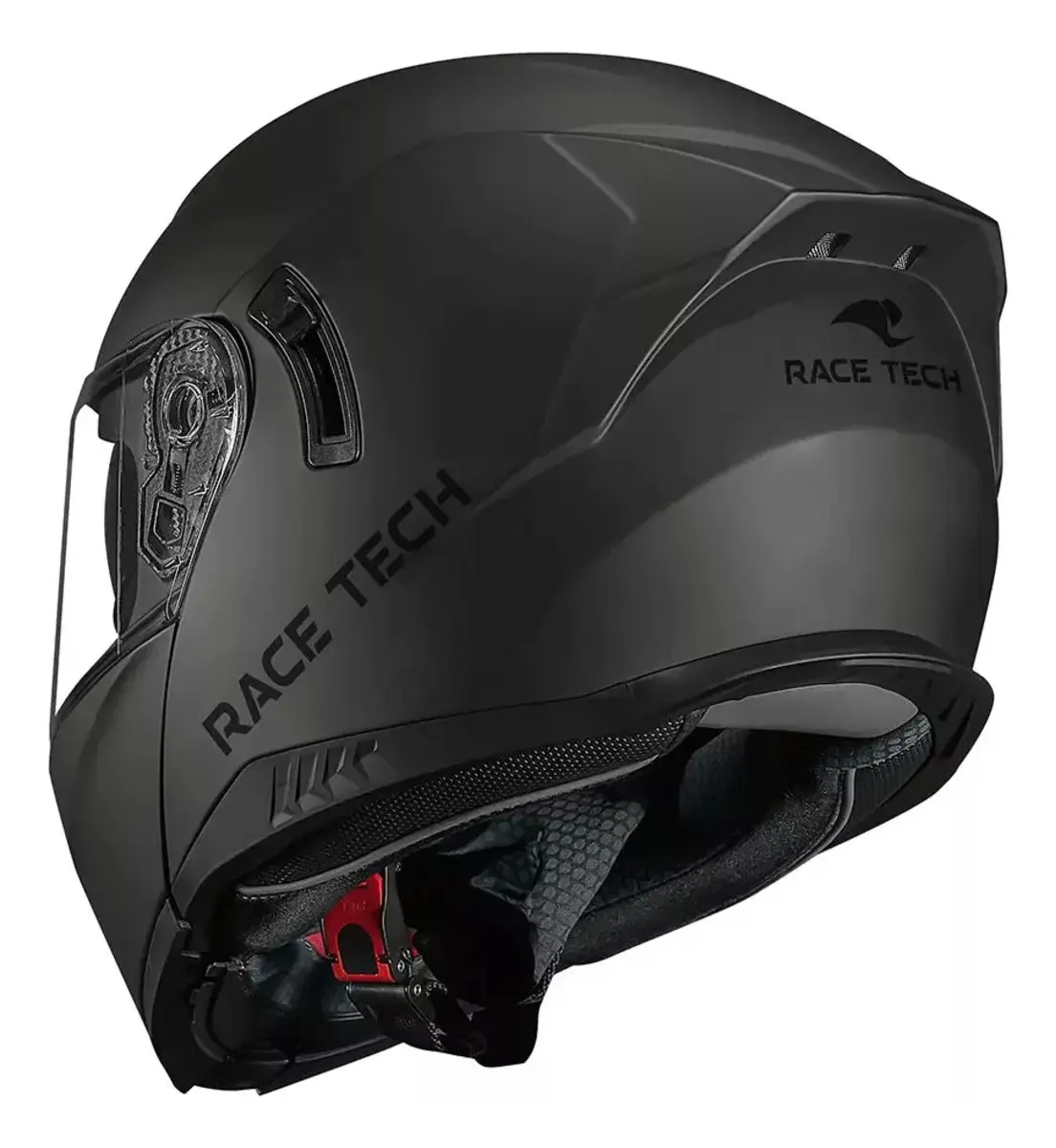 Capacete Race Tech Escamoteável Signal Monocolor Cinza Fosco Tamanho 62 — foto 5