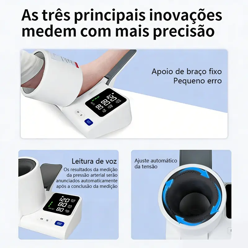 Aparelho De Pressão Arterial Braquial Eletrônico Túnel Led