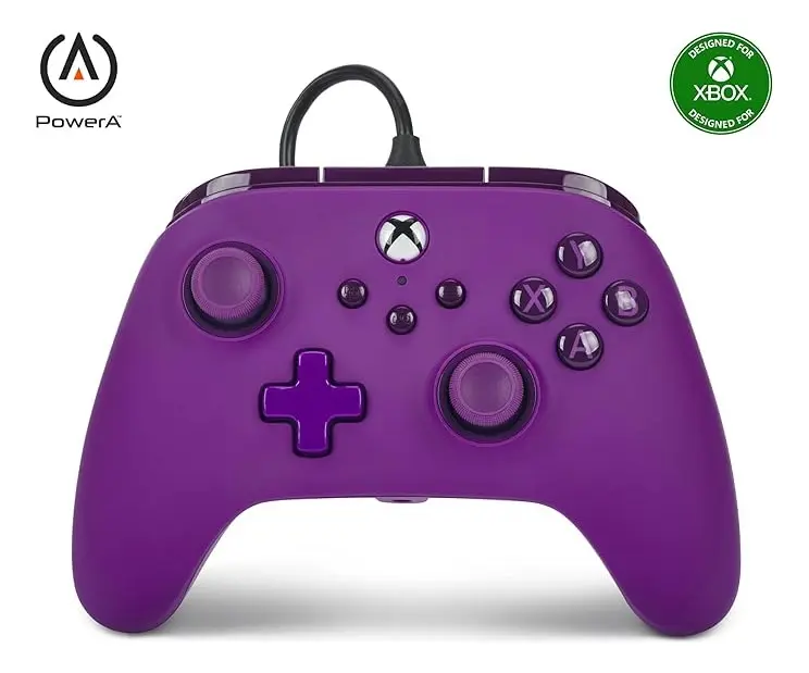 Controle Xbox Series S X Pc Power A Com Fio Usb C Roxo Cor Violeta