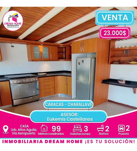 Casa En Venta Urb. Altos Aguila. Vía Aeropuerto Caracas - Charallave