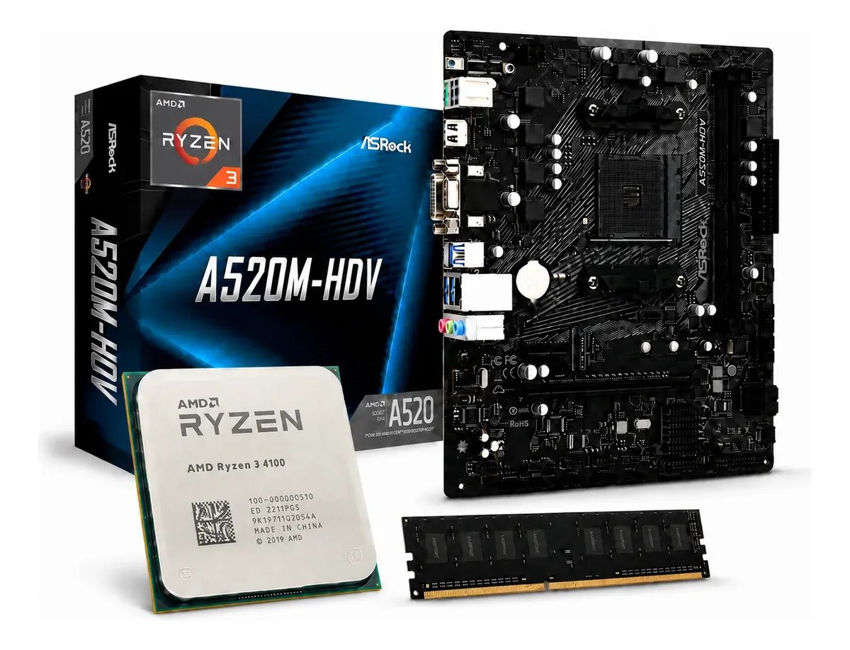 Combo Actualizacion Amd Ryzen 3 3200g Mother Am4 + 8gb Ddr4