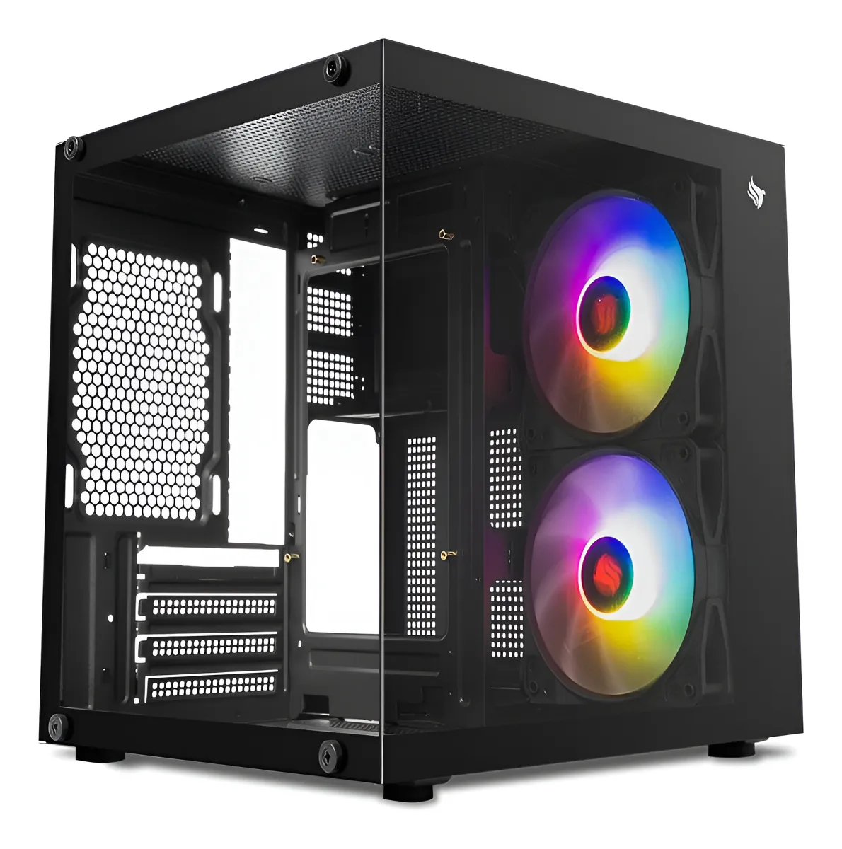 Gabinete Gamer Pichau Atom X PG-ATOMX-BK Lat De Vidro C/2 Fans Bk cor preto Gabinete Gamer Pichau Atom X PG-ATOMX-BK Lat De Vidro C/2 Fans Bk cor preto