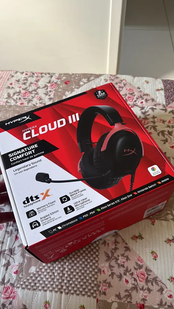 Hyperx Headset Gamer Cloud Iii Pc Ps4 Ps5 Preto/vermelho | Frete