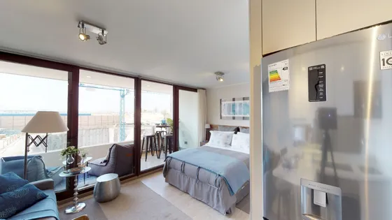 Studio Con Gran Terraza Full Equipado Frente A Metro, Macul