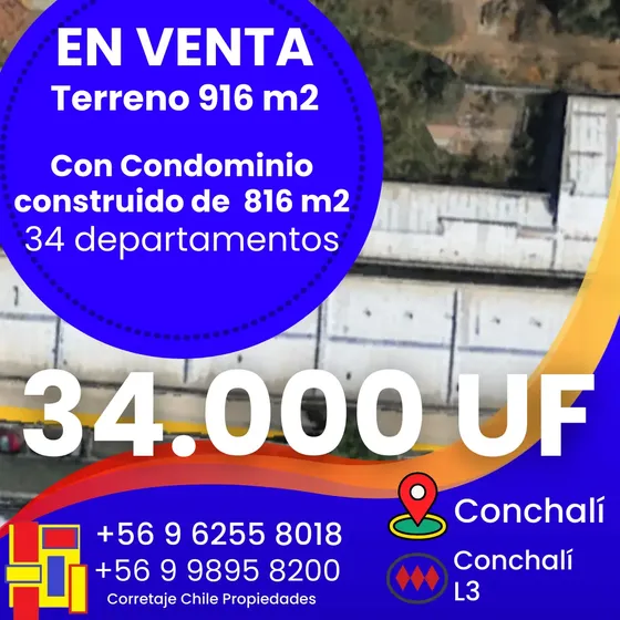 Se Vende Terreno Con Condominio Construido: 34 Departamentos