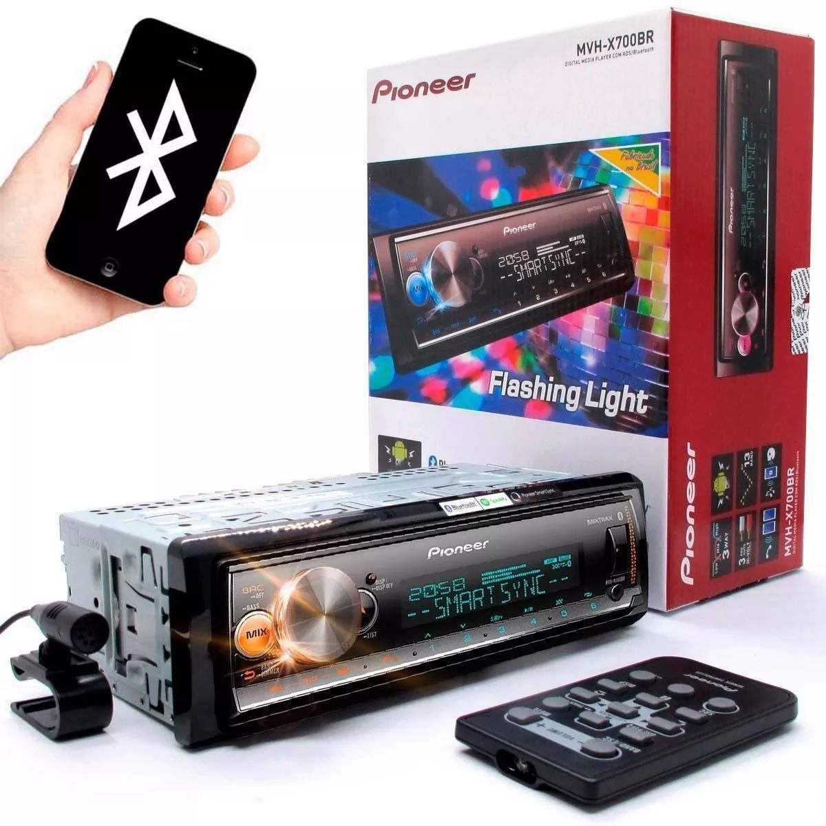 Radio Pioneer Bluetooth Mixtrax 3 Rca Mvh-x700br + Pendrive | Mercado Livre