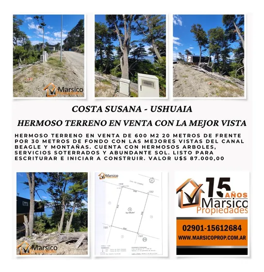 Lote 600m2 Venta Barrio Costa Susana Ushuaia