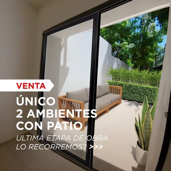 Departamento 2 Ambientes A Estrenar Con Patio 