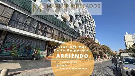 Departamento Estudio En Arriendo, Calle Valparaíso, Viña D