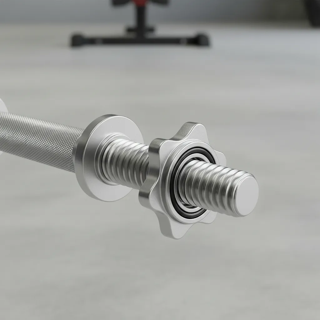 Par Barra Maciça 40cm Halteres Rosca Dumbell Treino Academia Prateado - Imagem 2