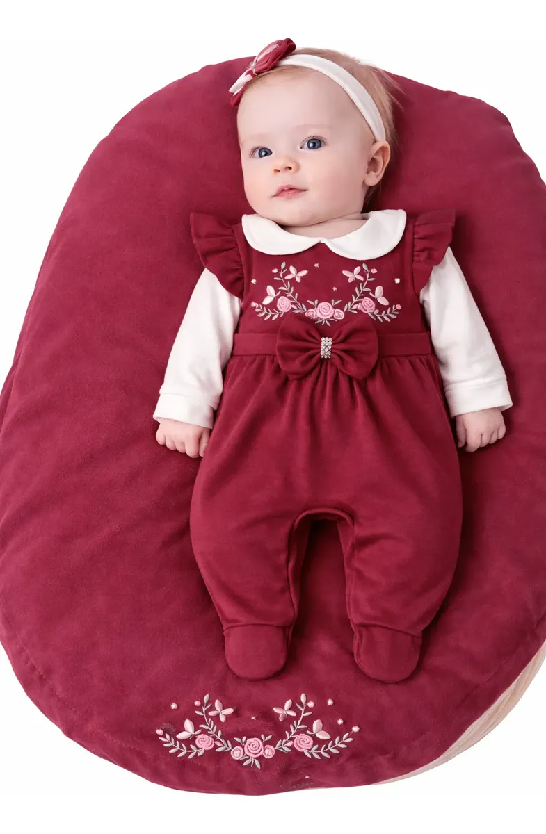 Saída Maternidade Menina Aurora 04 Peças Roupas De Bebê