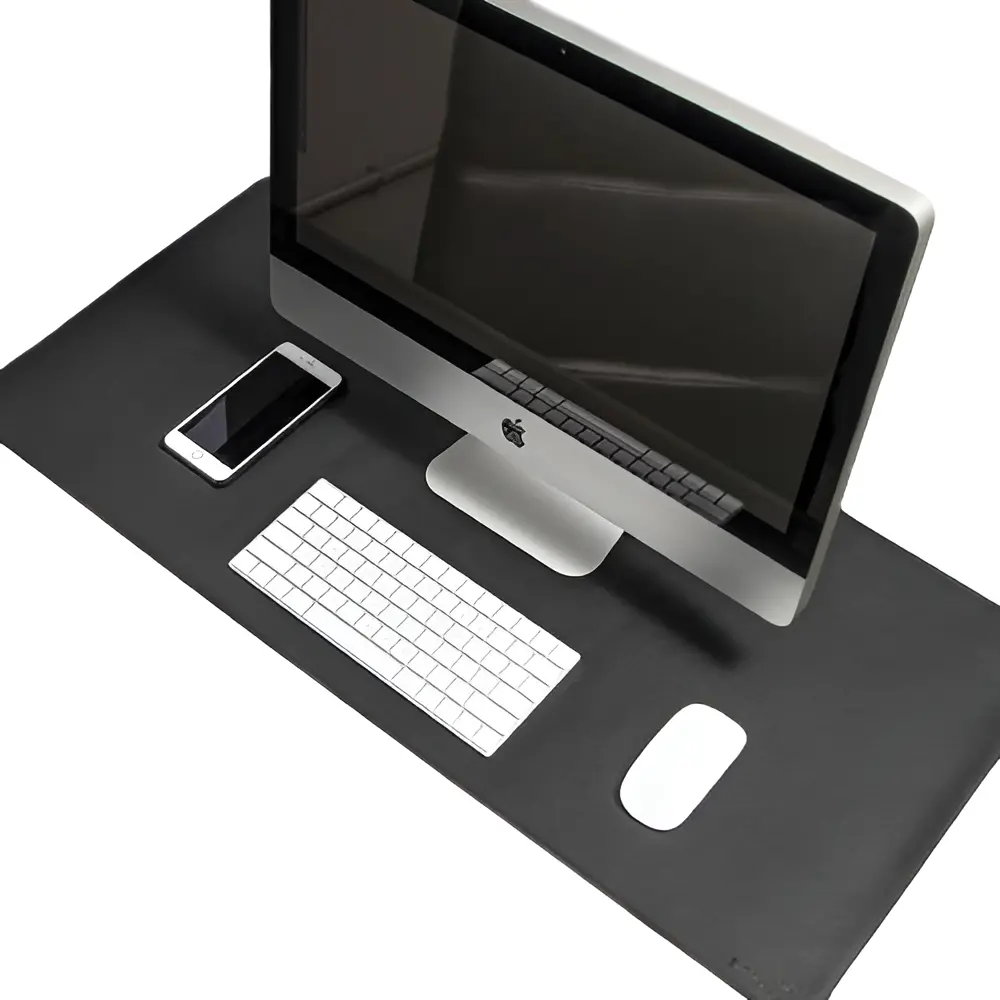 Mousepad Gigante Bullpad Max 90x40cm Em Couro Sintético Cor Preto