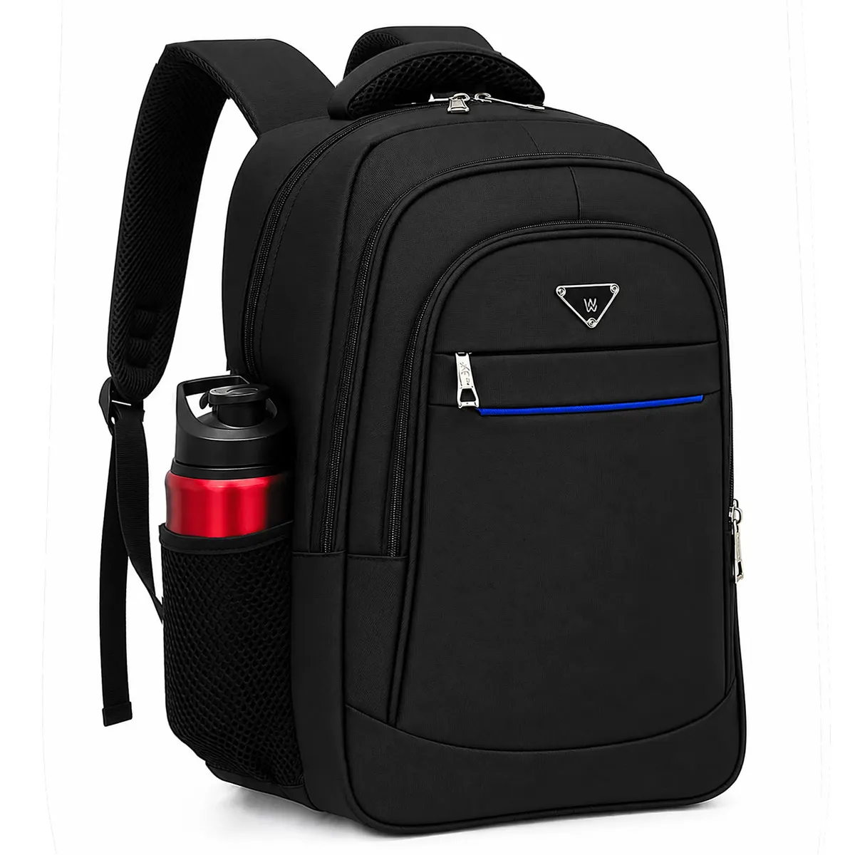 Mochila Reforçada Masculina Resistente Grande Notebook Executiva Trabalho Viagem escolar trabalho Preto Liso