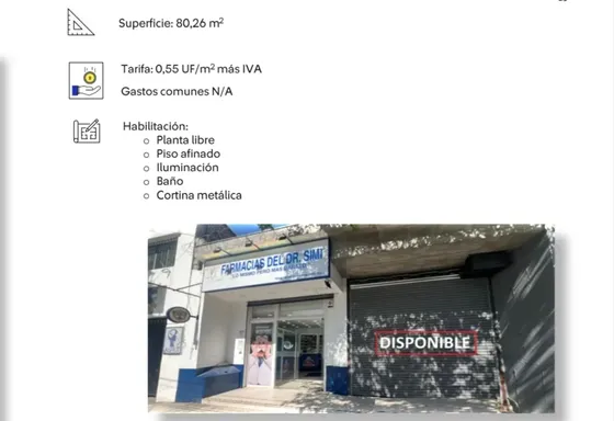 Excelente Local Comercial En Arriendo, 80.26 Mts2,san Miguel