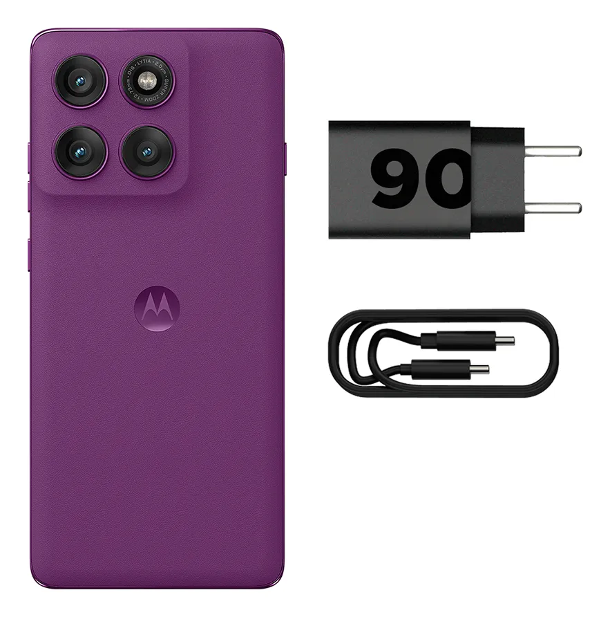 Smartphone Motorola Edge 60 Pro 5g - 256gb 24gb (12gb Ram+12gb Ram Boost) Tela Quad-curve Moto Ai 50mp Sony Camera Ultrarresistencia Militar Ip68 + Ip69 - Violeta - Imagem 3