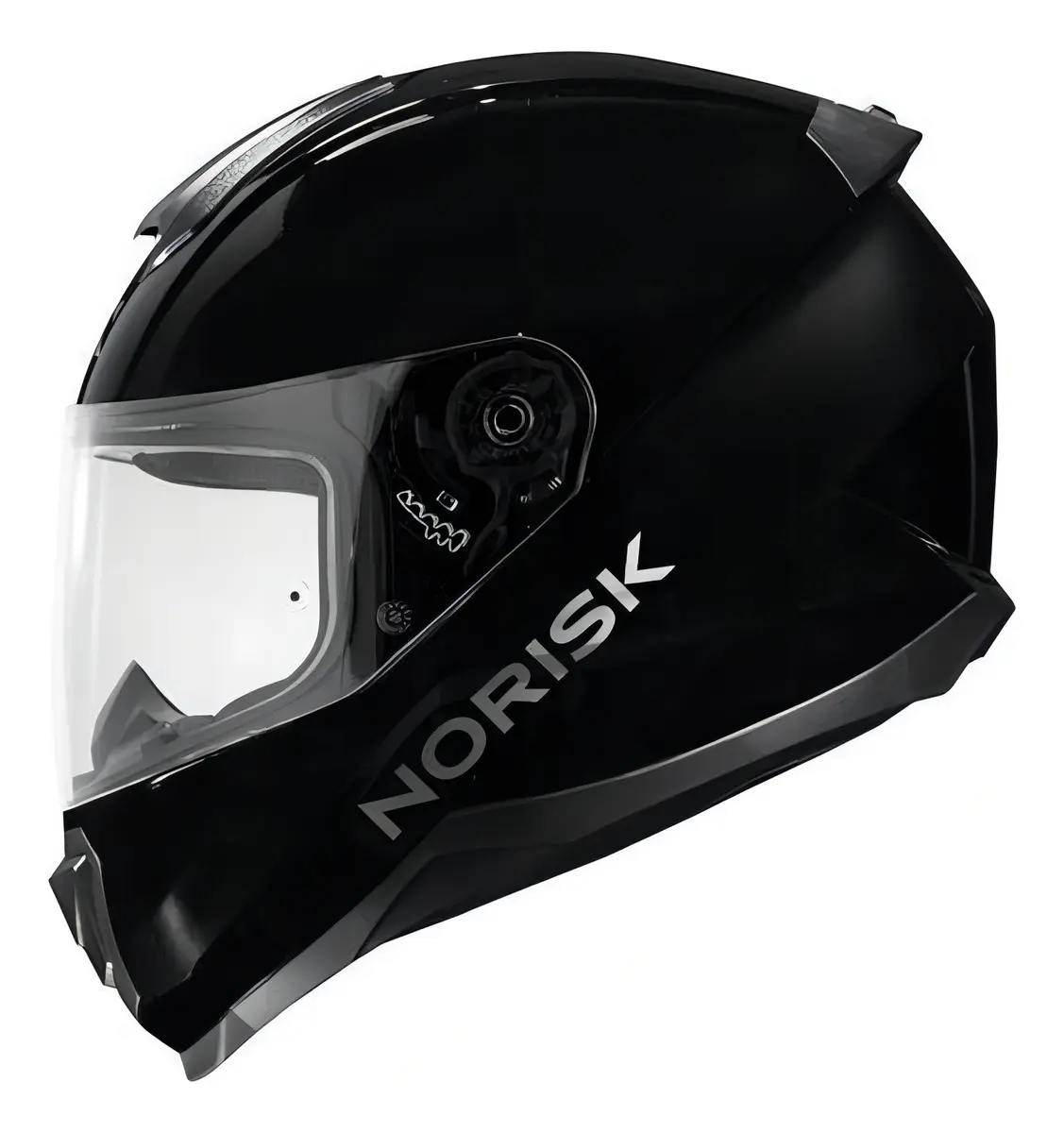 Capacete Moto Norisk Razor Preto Brilho Masculino Feminino Desenho Monocolor Tamanho do capacete 58 — foto 2