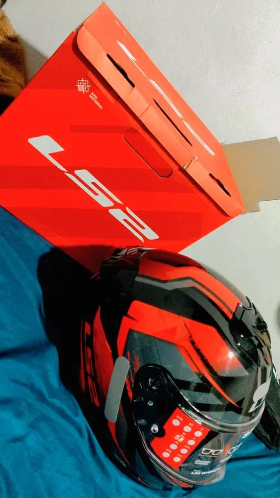 Capacete Ls2 Ff808 Stream Ii Fury Preto Vermelho Tamanho Do Capacete 56 - Imagem 3