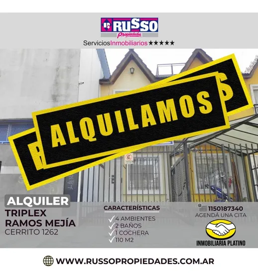Alquiler Triplex 4 Ambientes Ramos Mejia