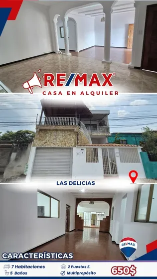 Se Alquila Casa En Las Delicias 