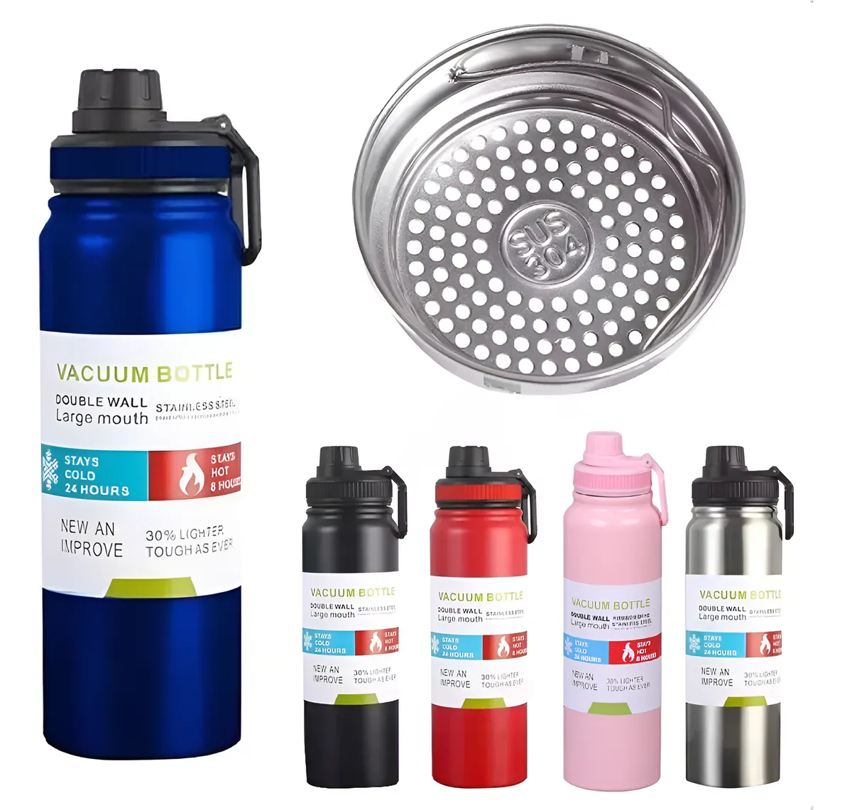 Garrafa Térmica Inox Água Gelada Academia Esporte 800ml