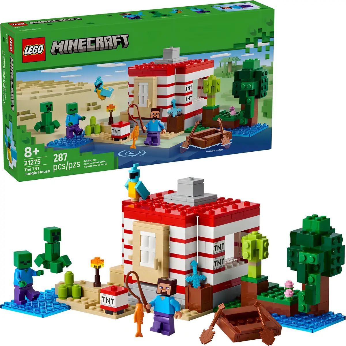 Lego Minecraft Casa Dinamite Na Selva - 21275