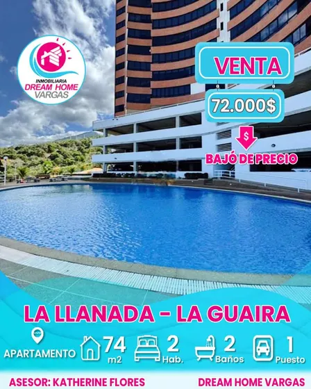 Apartamento En Venta  La Llanada  La Guaira   