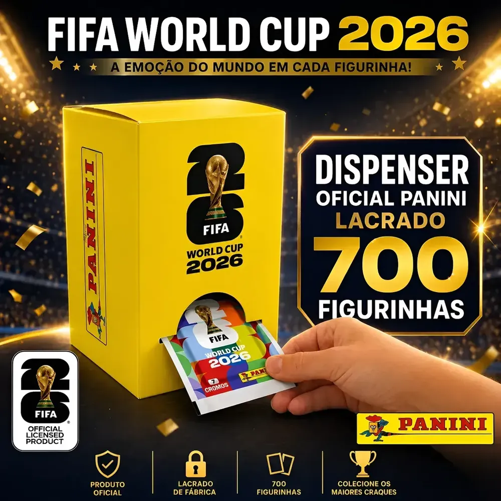 Dispenser Copa Do Mundo 2026 - 100 Envelopes /700 Figurinhas 10