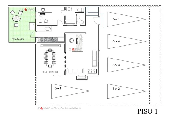 Local Comercial / Planta Libre / Privados / 5 Box