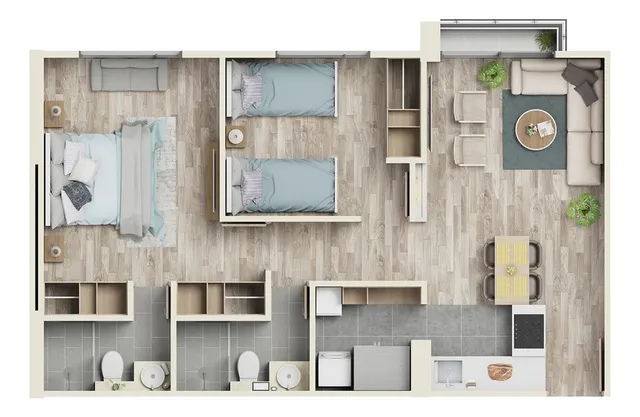 Apartamento De 60,54m2 En El Barrio Santa Barbara Oriental 122 Con Septima