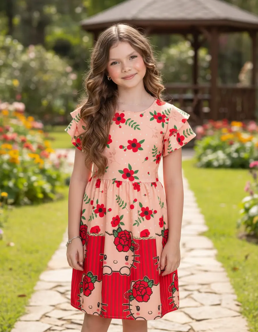 Vestido Midi Soltinho (6 a 14 anos)