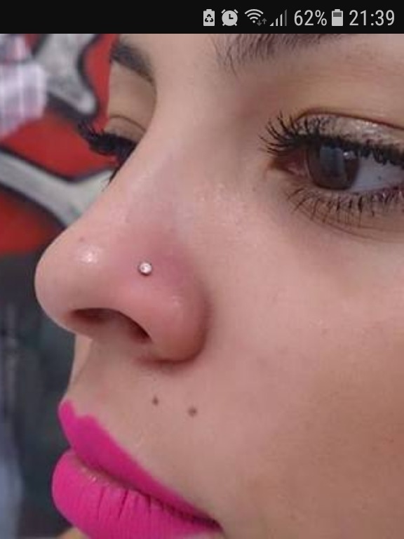 Como Colocar Piercing De Pedrinha Tortinho No Nariz Piercing Nariz Titanio Frutacor Pedrinha | Mercado Livre