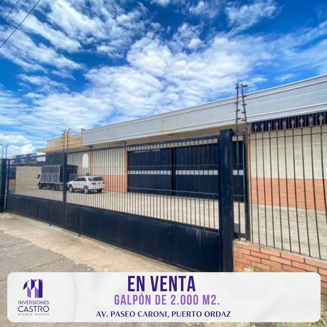 En Venta: Amplio Galpón Comercial E Industrial, Ubicado En Plena Av. Paseo Caroní, Unare. Galpón Especial Para Empresa De Alimentos De Consumo Masivo.