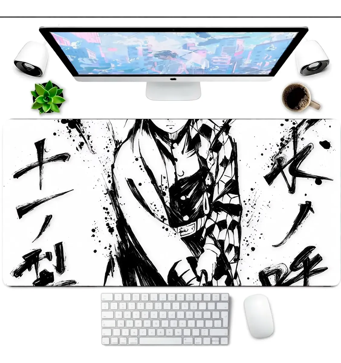 Mousepad Gamer Antiderrapante Extra Grande Oriental Jogos Anime 60x30cm