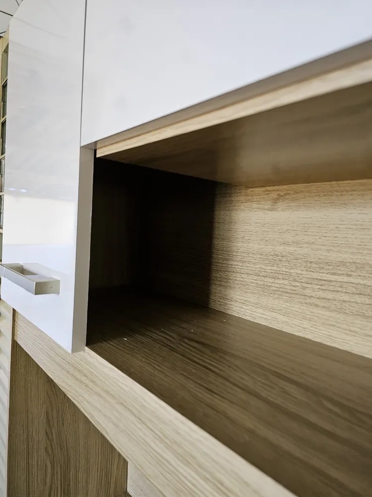 Armário de Cozinha Nicioli Magazin 120 Freijó Off White 7 Portas 1 Gaveta Kit Cozinha Completa MDP - Imagem 2