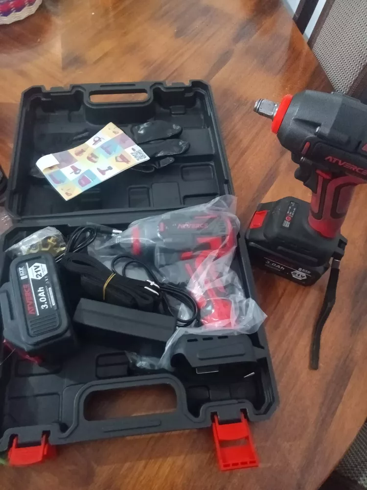 Kit Pistola Impacto Llave Inalámbrica Batería Atverce