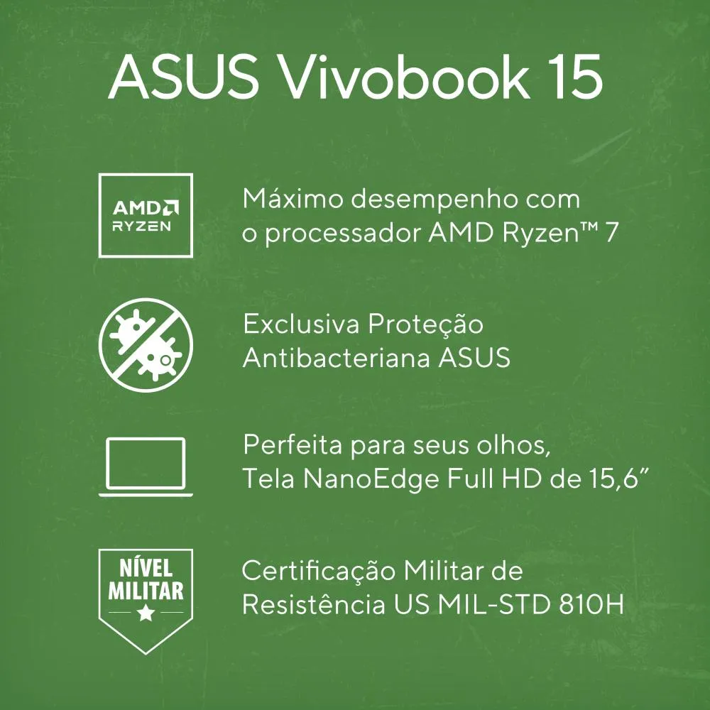 Notebook ASUS Vivobook 15 M1502YA AMD Ryzen 7 5825U 16GB Ram 512GB SSD Linux KeepOS 15,6" FHD Cool Silver - NJ612 - Imagem 4